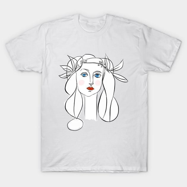 Denizko Art Woman by Picasso - White T-Shirt by denizko